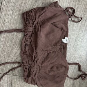 Garage Brown Crop Top